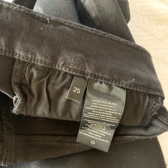 J Brand Mid Rise Skinny Coated Black Lace Jeans, Size 25 (Rare) - Picture 10 of 16